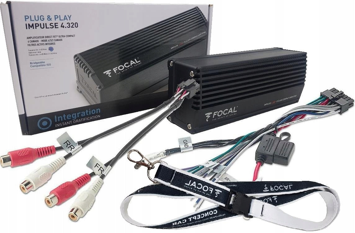 FOCAL PULSES 4.320 4-CHANNEL AMPLIFIER / VERY SMALL BUT STRONG + LEASH FOCAL