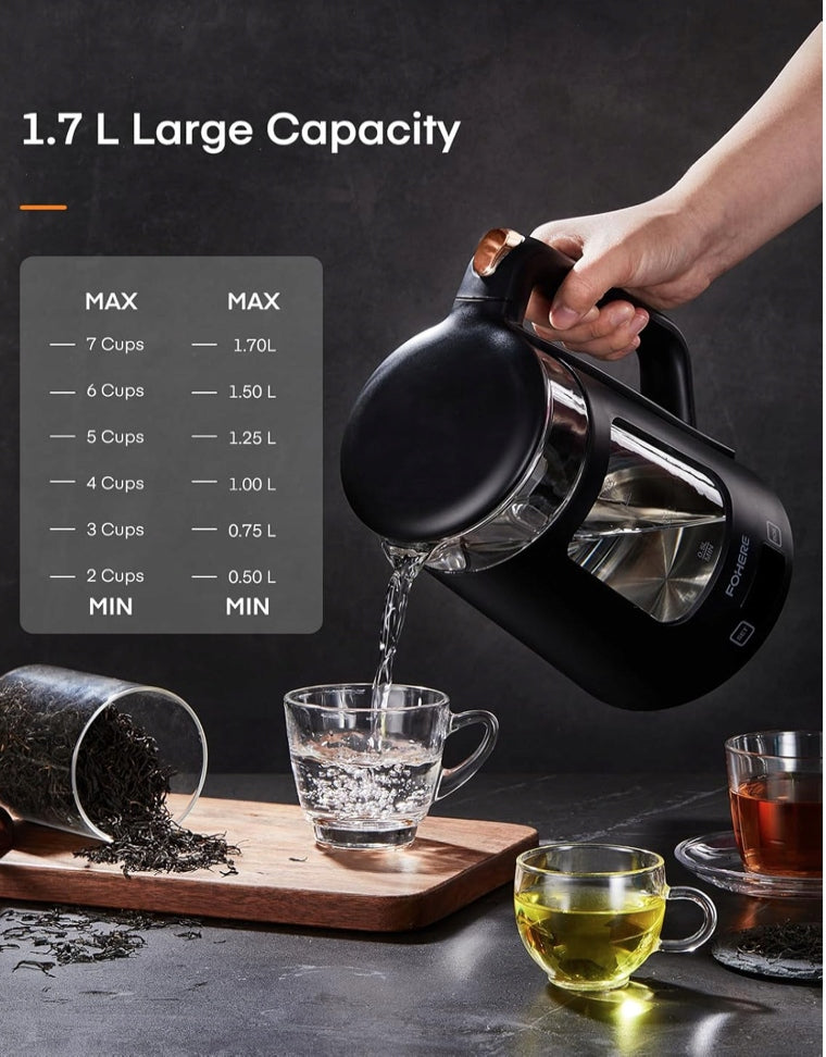 FOHERE KEG5820-GS ELECTRIC KETTLE 2200 W 1,7 L LCD /KEEP WARM /REG.TEMP Brand no brand