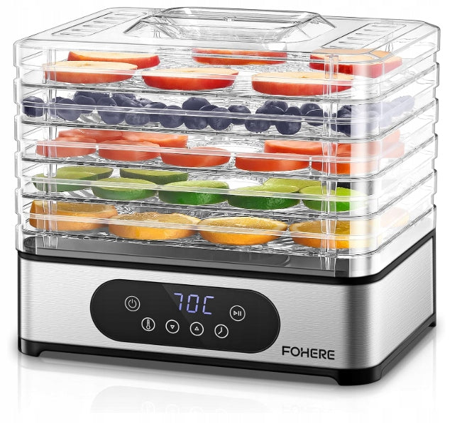 FOHERE Stainless Steel Mushroom Dryer, LED Display, 420W K