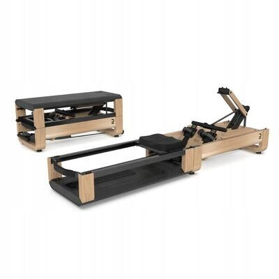 FOLDABLE COMPACT Stationary Rowing Machine Domyos Self-Powered Woodrower