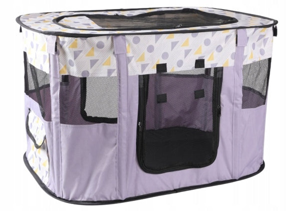 FOLDABLE LIGHTWEIGHT PLAYPEN BED DOG CAT CAGE 2 ENTRANCES SIZE M