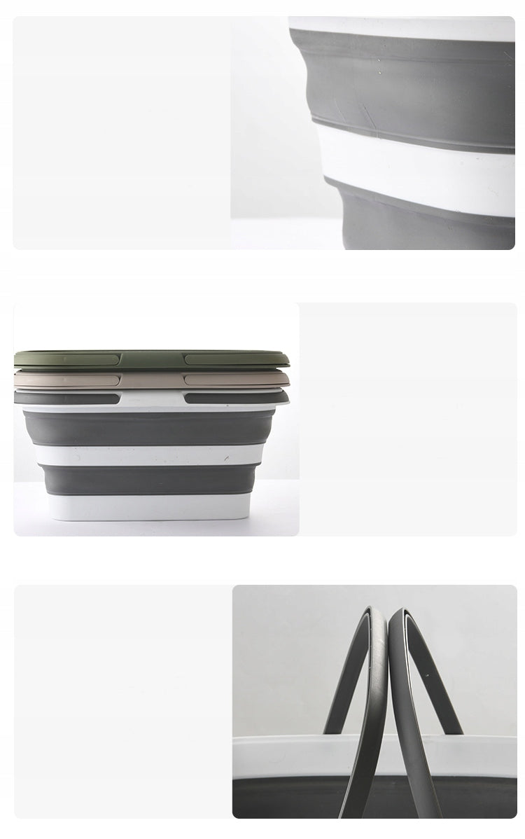 FOLDING BASKET UNIVERSAL LAUNDRY BOWL SILICONE FOR UNDERWEAR CAMPING Packaging status original