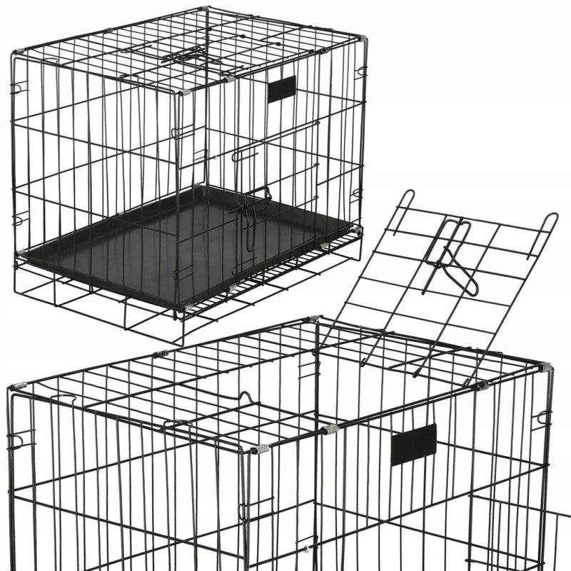 FOLDING CAGE S FOR CAT RABBIT METAL WITH TRAY CATWALK PLAYPEN 50CM Packaging status original