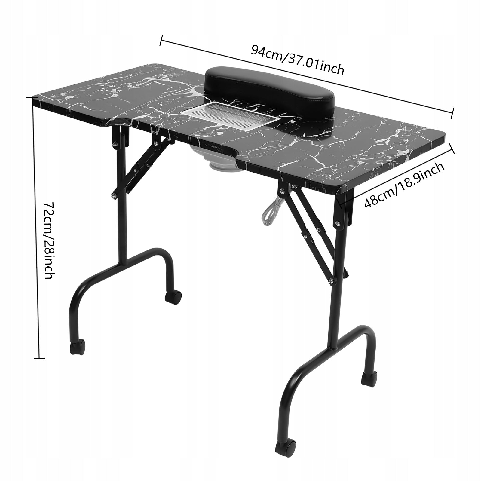 FOLDING COSMETIC TABLE COSMETIC DESK FOR MOBILE MANICURE 90CM Brand no brand