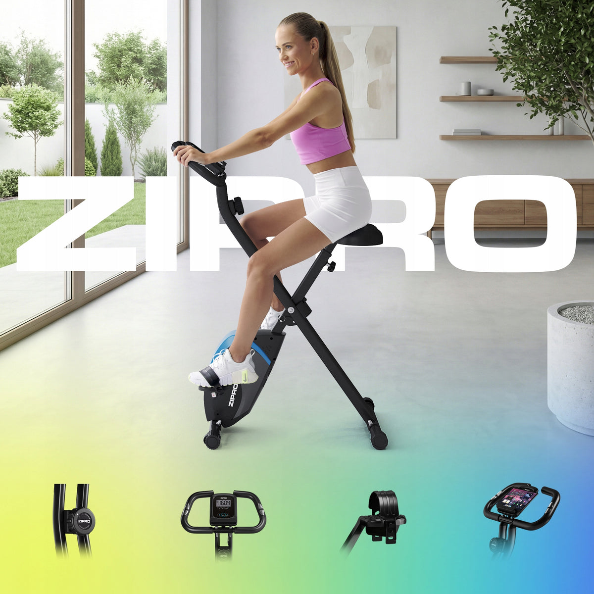 FOLDING Exercise Bike Home Stationary Bike up to 110kg - ZIPRO Manufacturer code 5304087