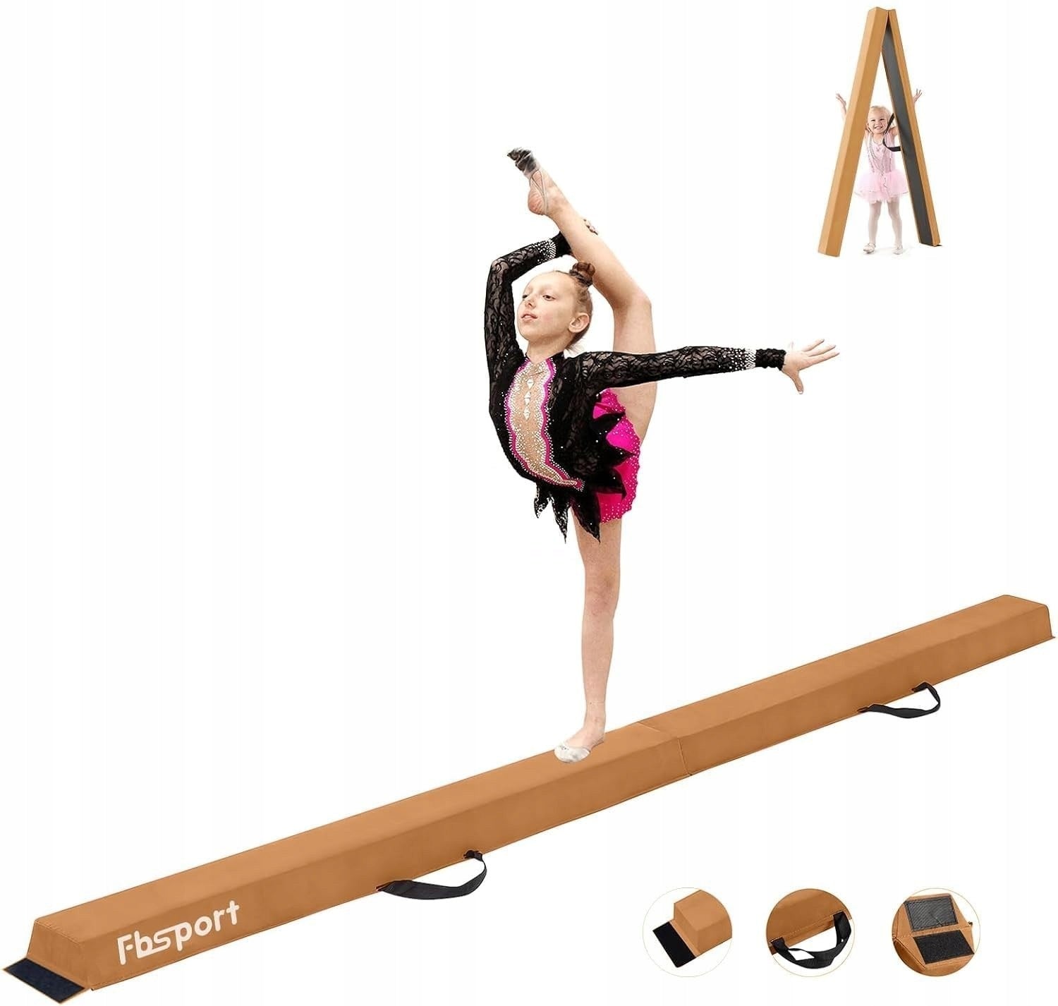 FOLDING GYMNASTIC BEAM FOR BALANCING FBSPORT 270 CM EXERCISE BEAM