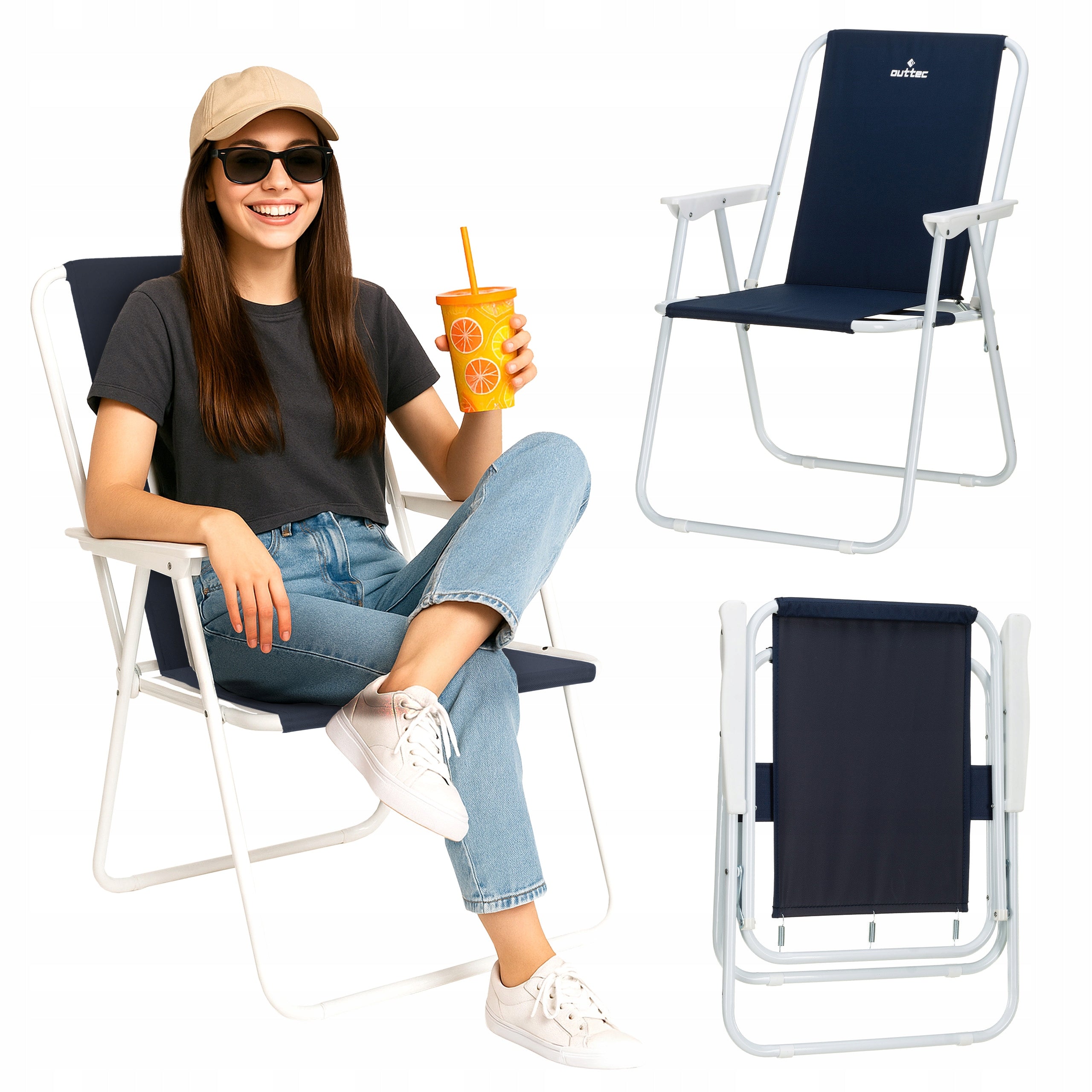 FOLDING HIKING CHAIR WITH CAMPING BEACH BACKREST OUTTEC