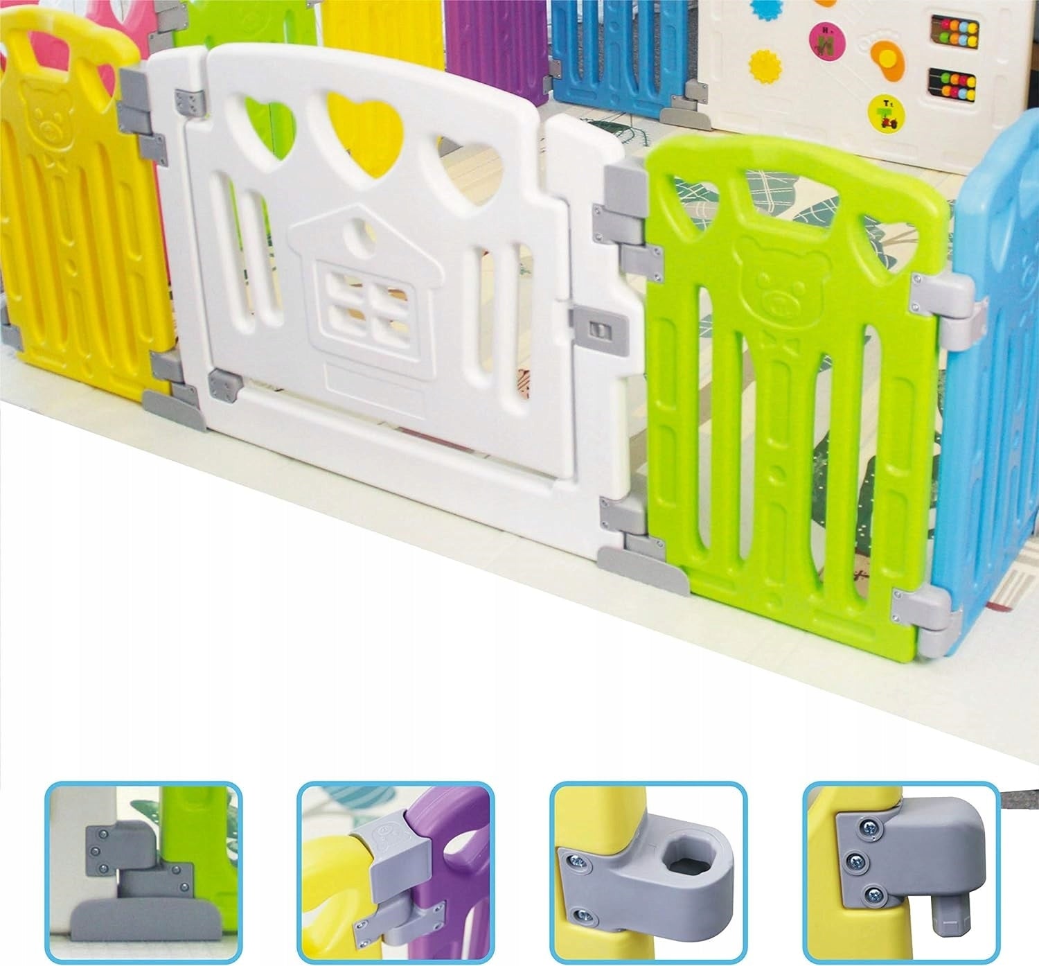 FOLDING PLAYPEN MODULAR FOR CHILDREN DRY POOL 150 x 150 cm colorful Brand GUPAMIGA