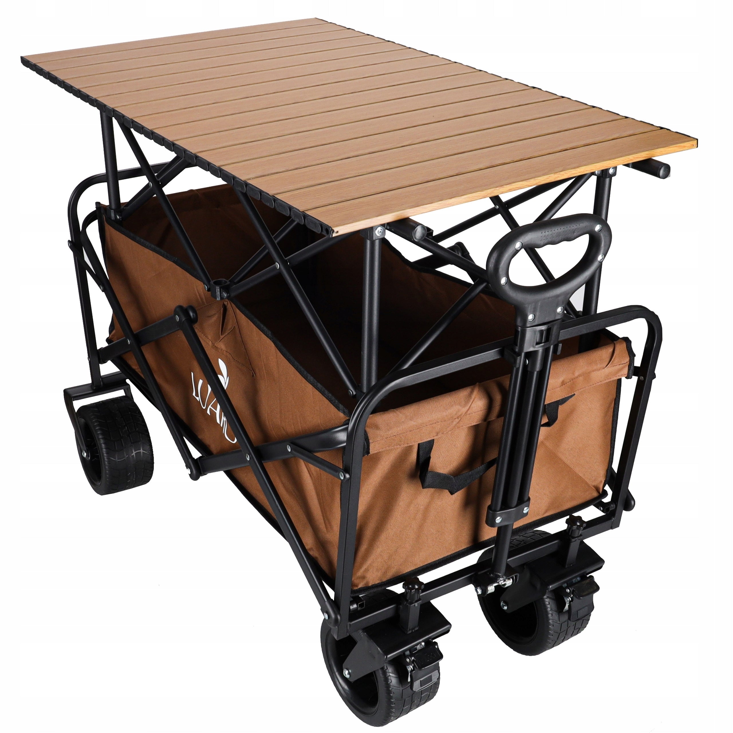 FOLDING TRANSPORT TROLLEY WITH CAMPING BEACH TOURIST TABLE Packaging status original