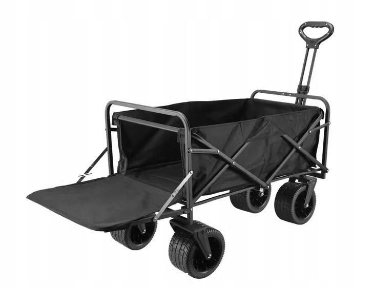 FOLDING TROLLEY ON WHEELS TRANSPORT TOURIST LARGE TRAILER