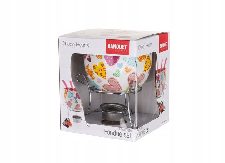 FONDUE FOR CHOCOLATE with CHOCO HEARTS 6EL forks heater founde 9005 EAN (GTIN) 8591022369005