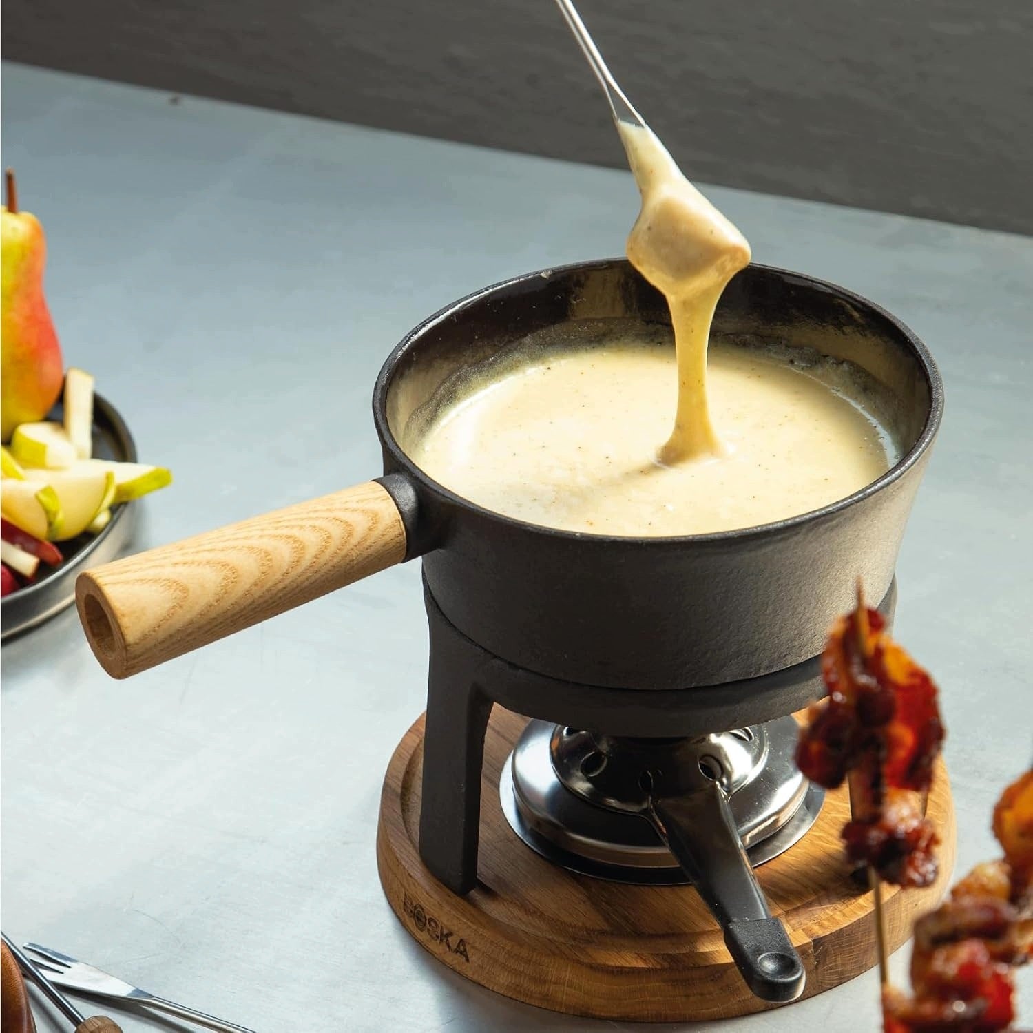 FONDUE PRO SET FOR EACH COOKTOP 1,2 L CAST IRON DISH Brand Boska