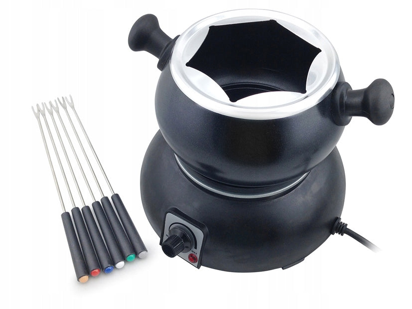 FONDUE SET 6 PEOPLE ELECTRIC POT CURRENT BLACK 1200 watt 2L AFK Manufacturer code 4250357631990