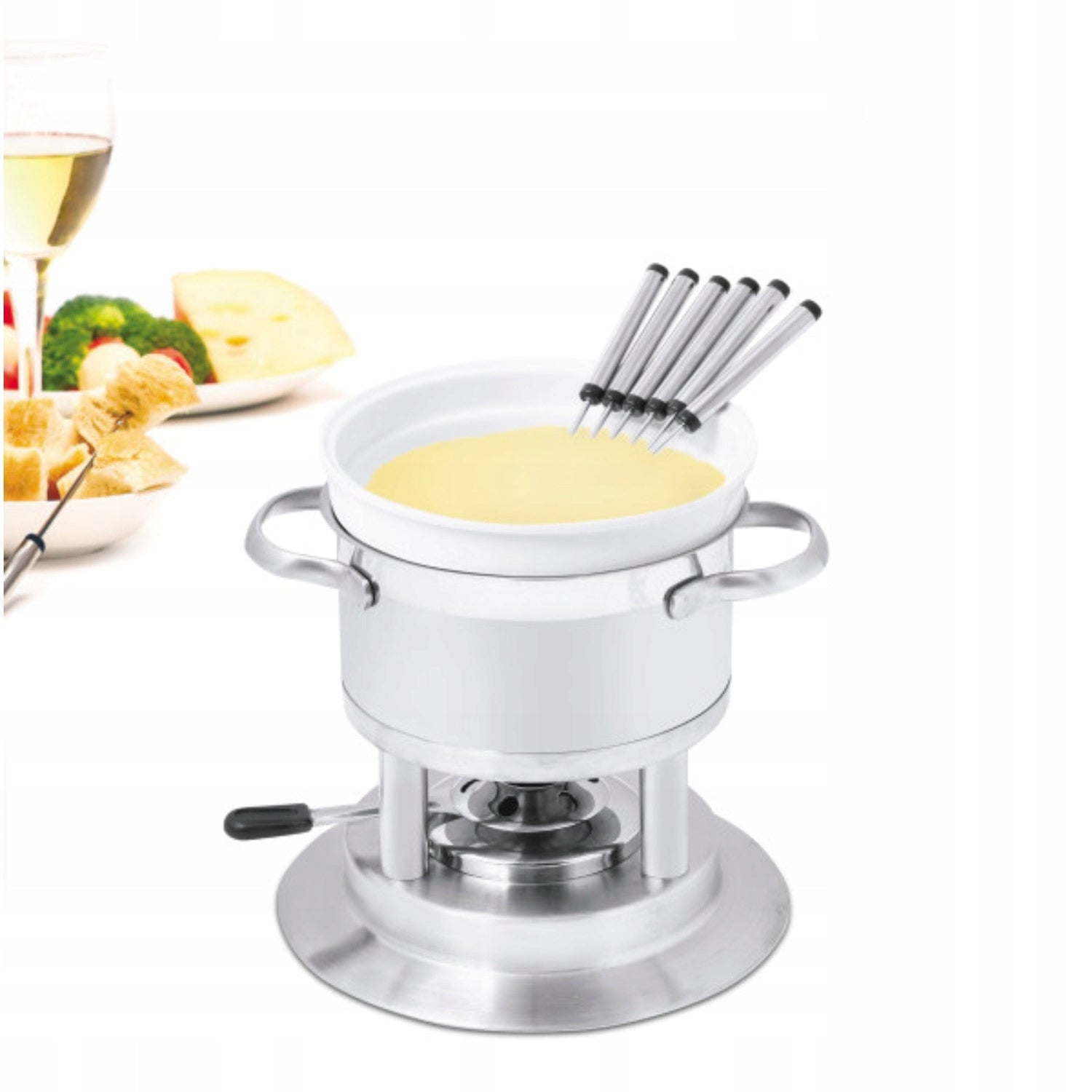 FONDUE SET for 6 People Meat Chocolate Cheese SWISSMAR Packaging status original