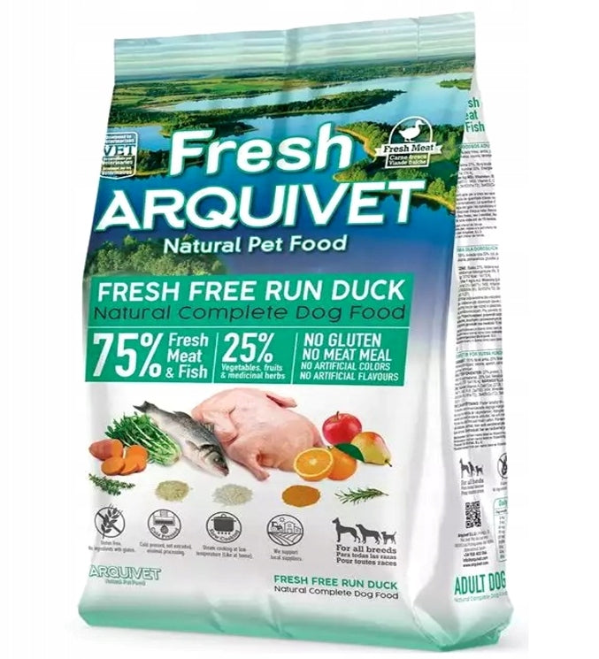 FOOD ARQUIVET FRESH SEMI-SOFT DUCK WITH FISH 75% MEAT 2,5KG
