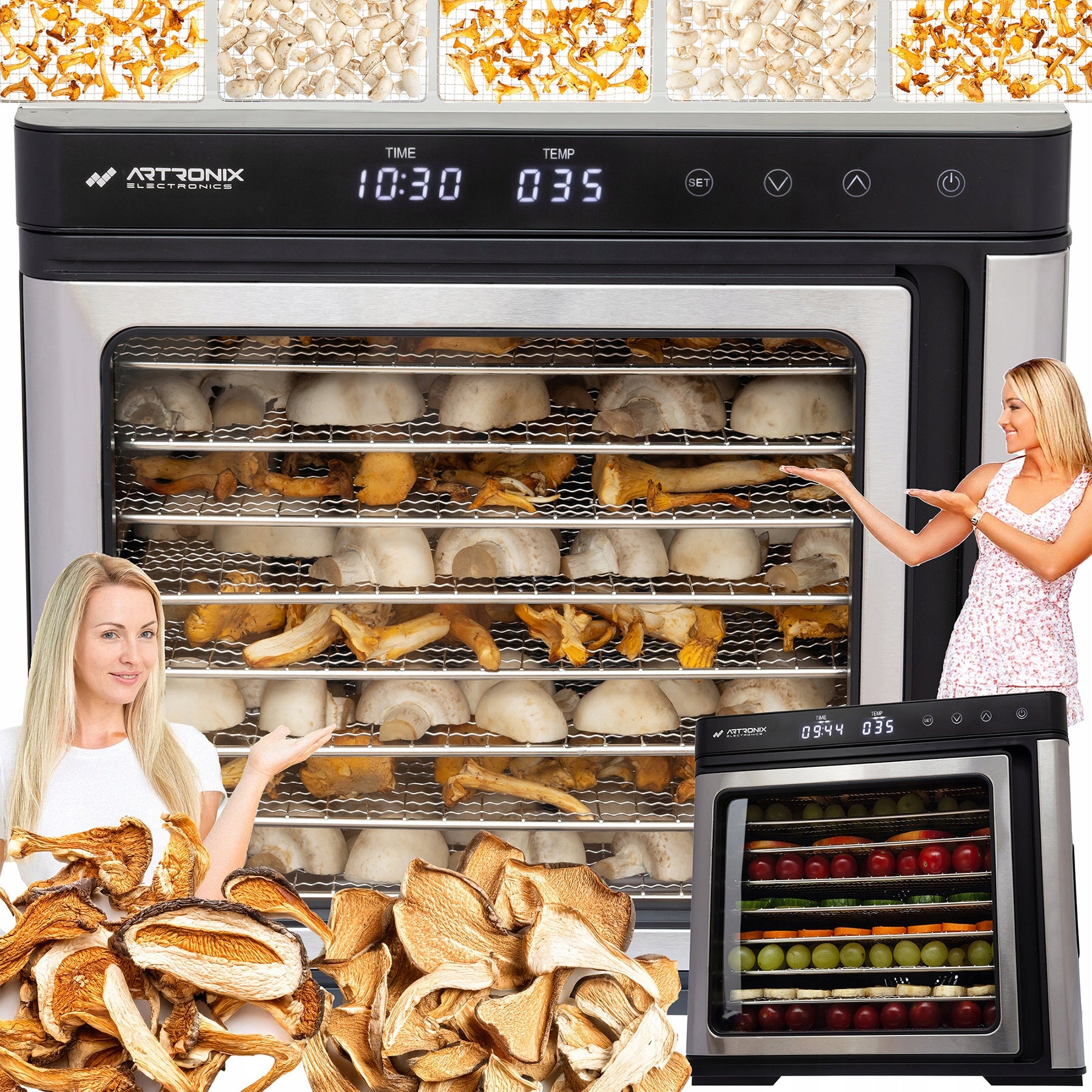 FOOD DRYER FOR FOOD MUSHROOM HERBS FRUIT VEGETABLE TIMER! 1000W Manufacturer code suszarka spożywcza 1000W