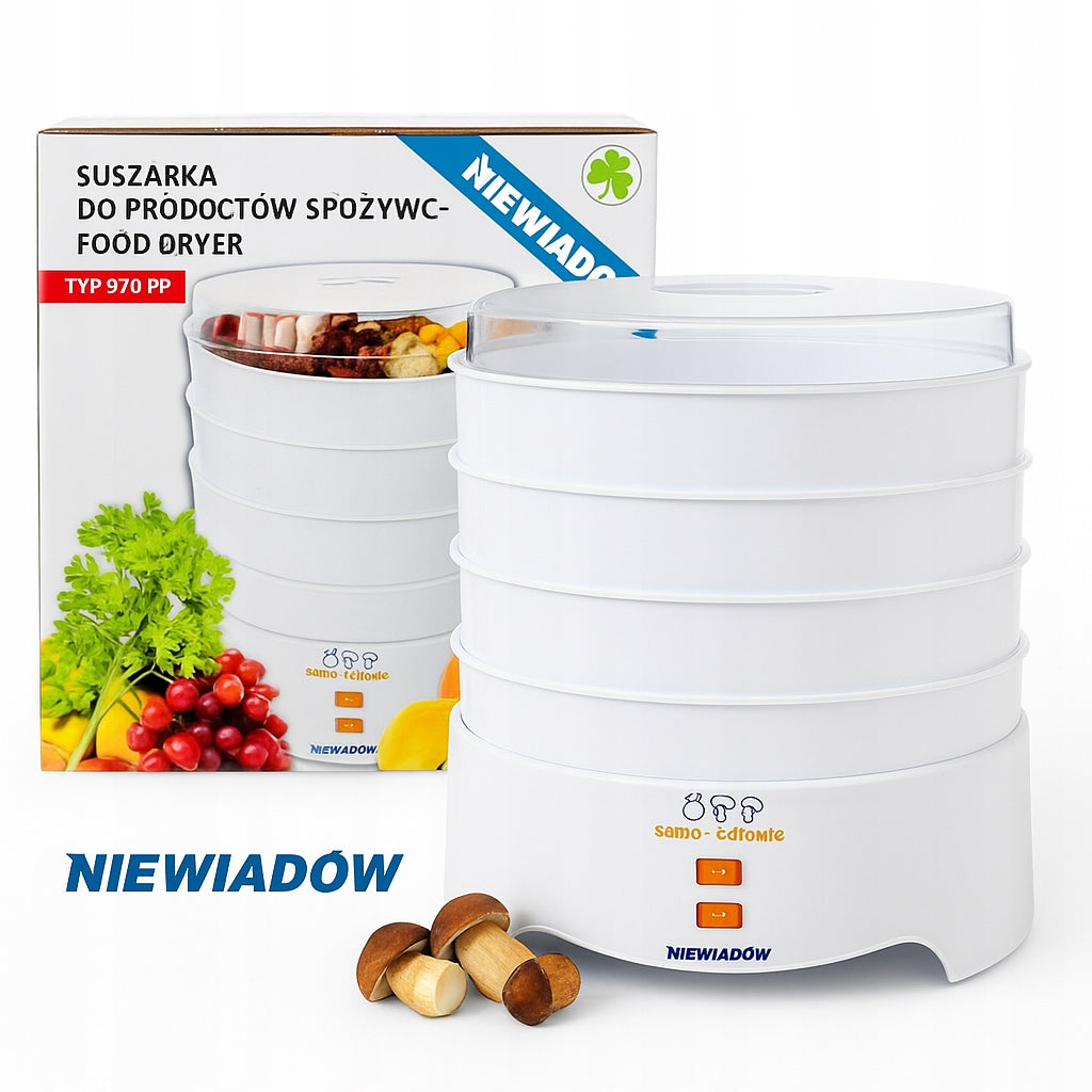 FOOD DRYER FOR MEAT FRUIT MUSHROOMS FOR MUSHROOMS NIEWIADÓW 500 IN 4 SIEVES