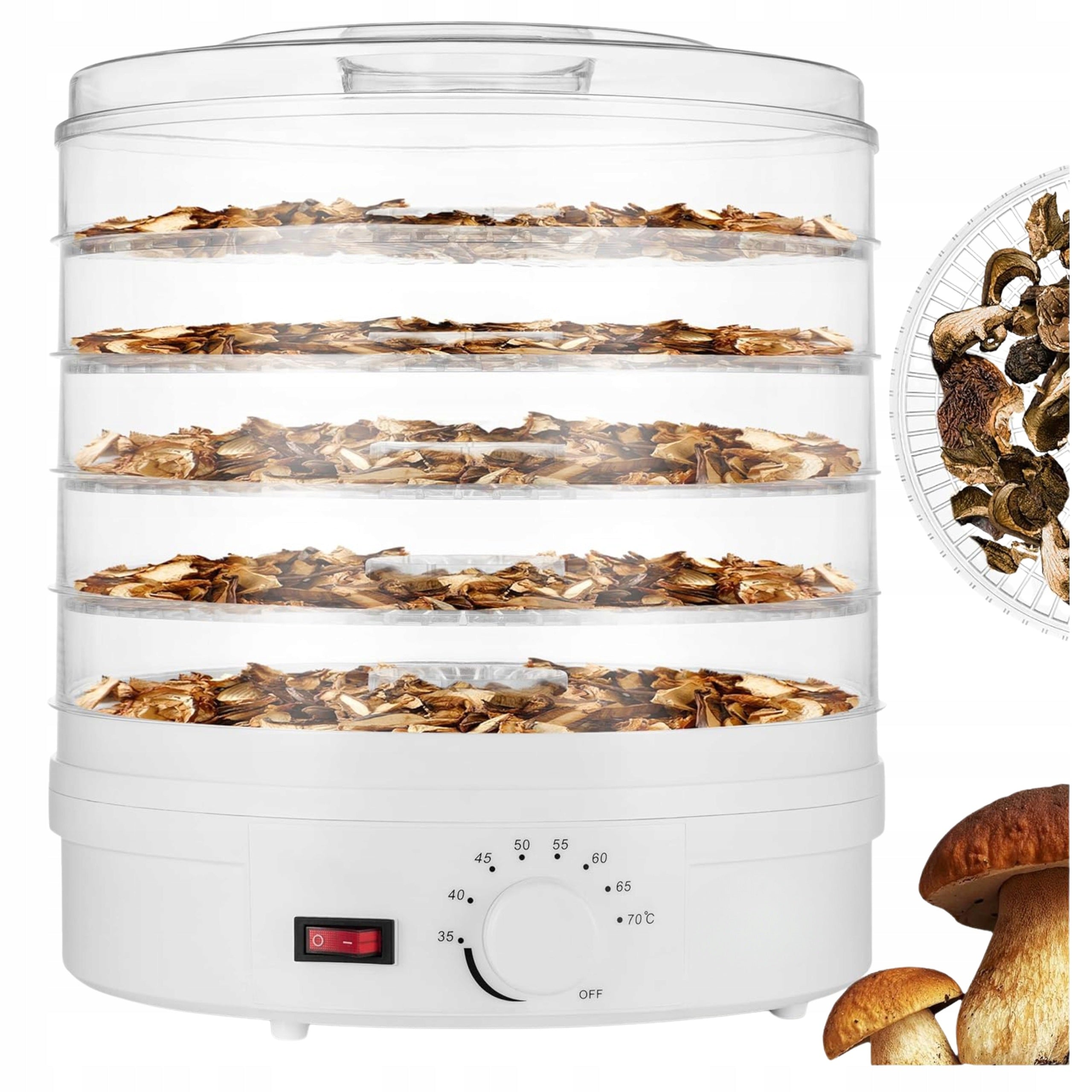 FOOD DRYER FOR VEGETABLE FRUIT MUSHROOMS ADJUSTABLE 5 LEVELS 500W LARGE Packaging status original