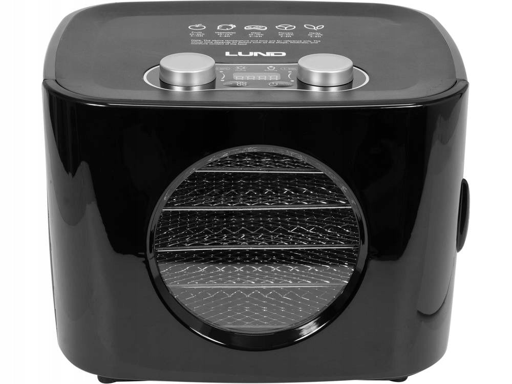 FOOD DRYER Lund 68280 for Fruit Mushrooms 300 W 5 Chrome Trays Dominant color black