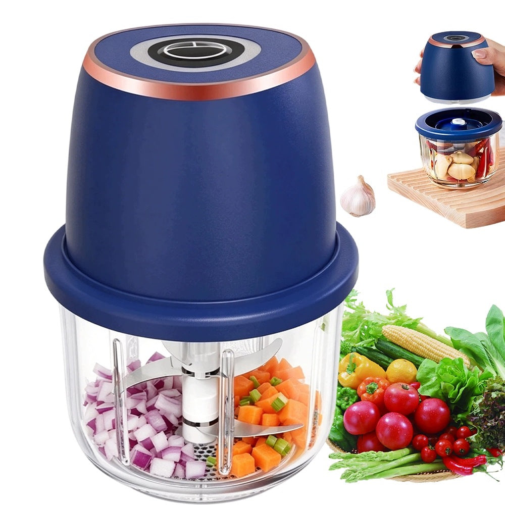 FOOD ELECTRIC SHREDDER 350ML 6 BLADES USB-CDO GARLIC VEGETABLES