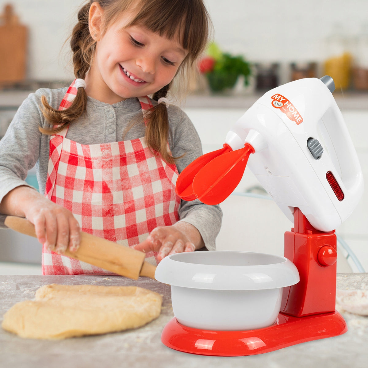 FOOD PROCESSOR FOR CHILDREN BATTERY OPERATED CAKE BAKING TOY MIXER AGD Brand MalPlay