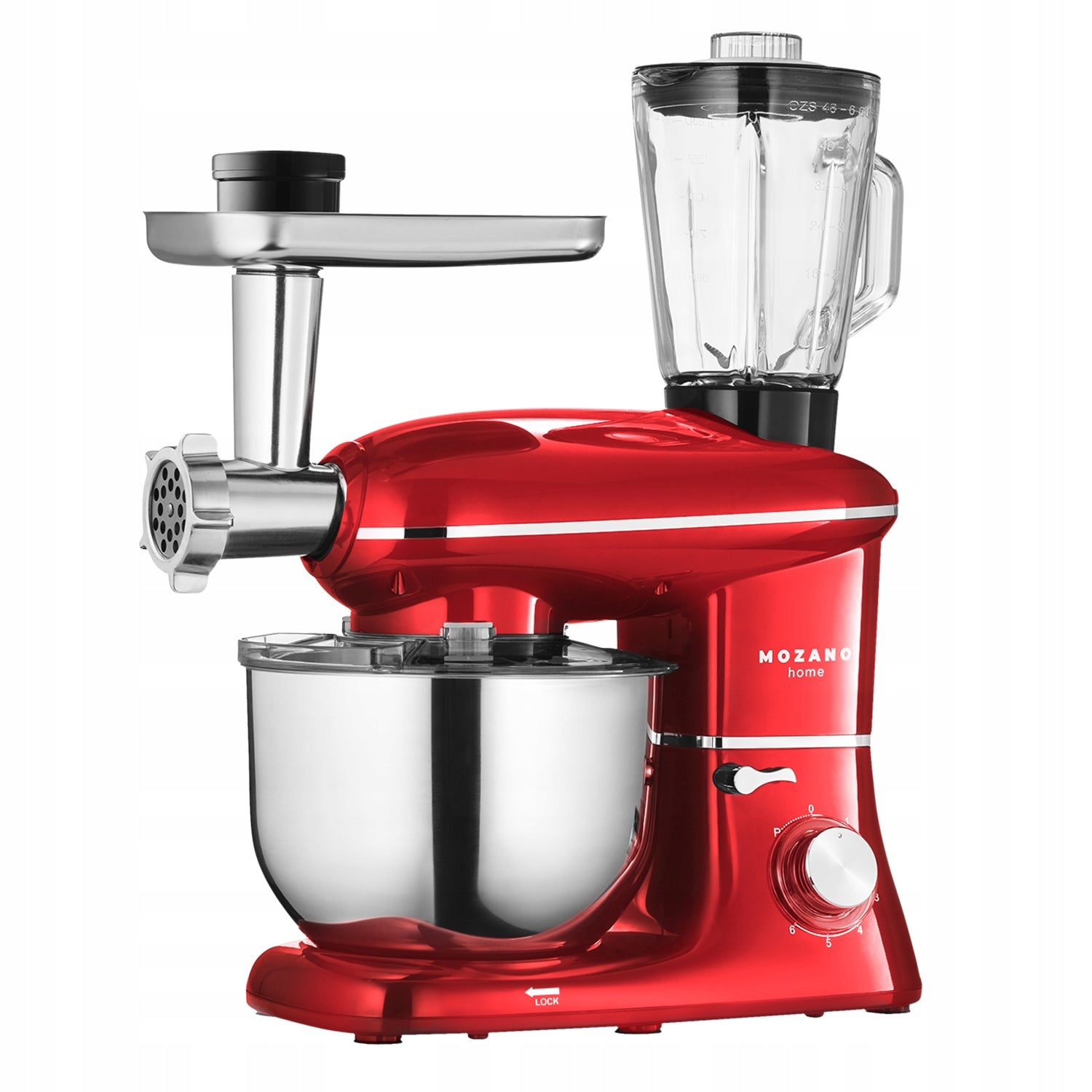 FOOD PROCESSOR PLANETARY MIXER BLENDER 6in1 BOWL 6,2L STRONG SET Operating modes pulsating