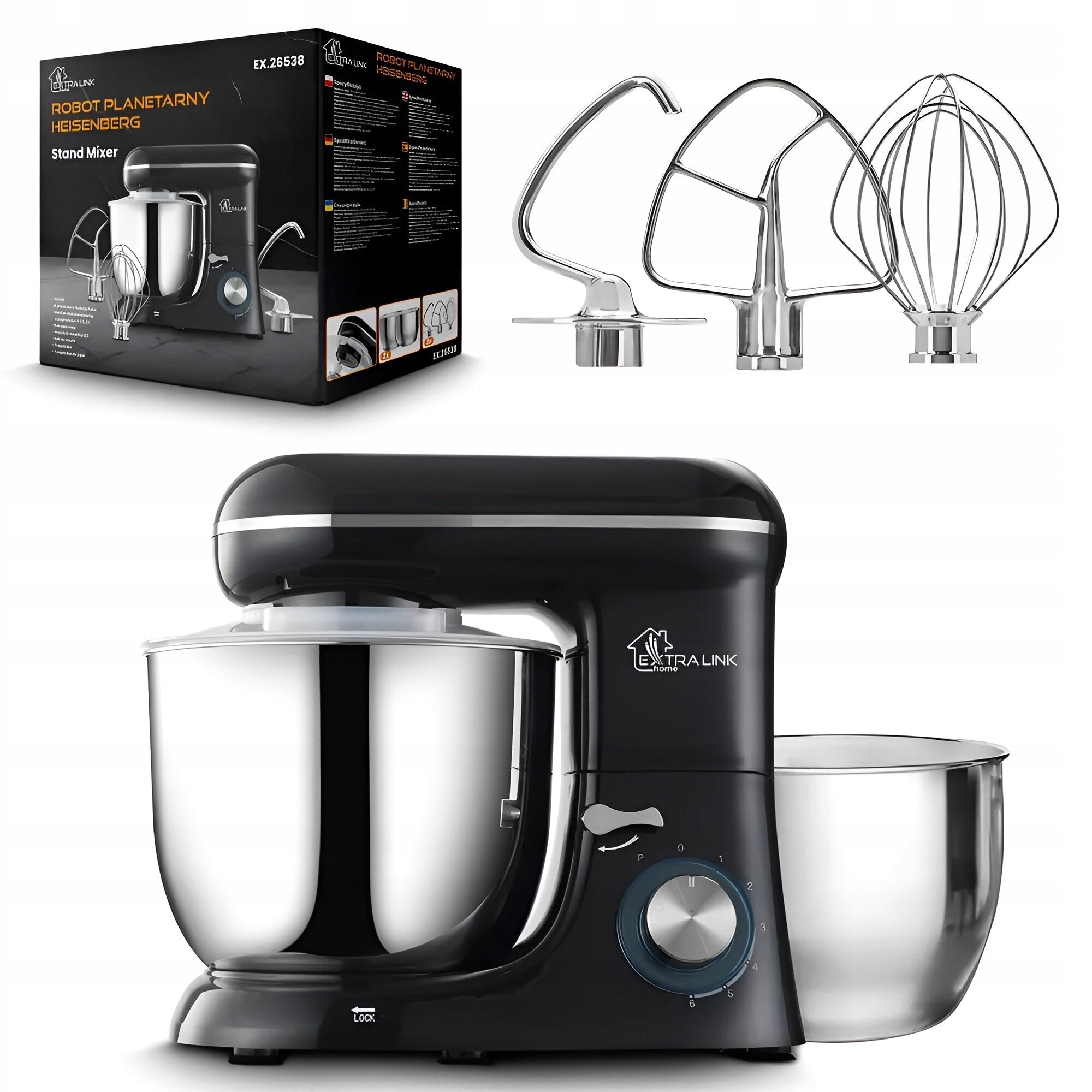 FOOD PROCESSOR PLANETARY MIXER POWERFUL 1300W 2 BOWLS Manufacturer code EX.26538
