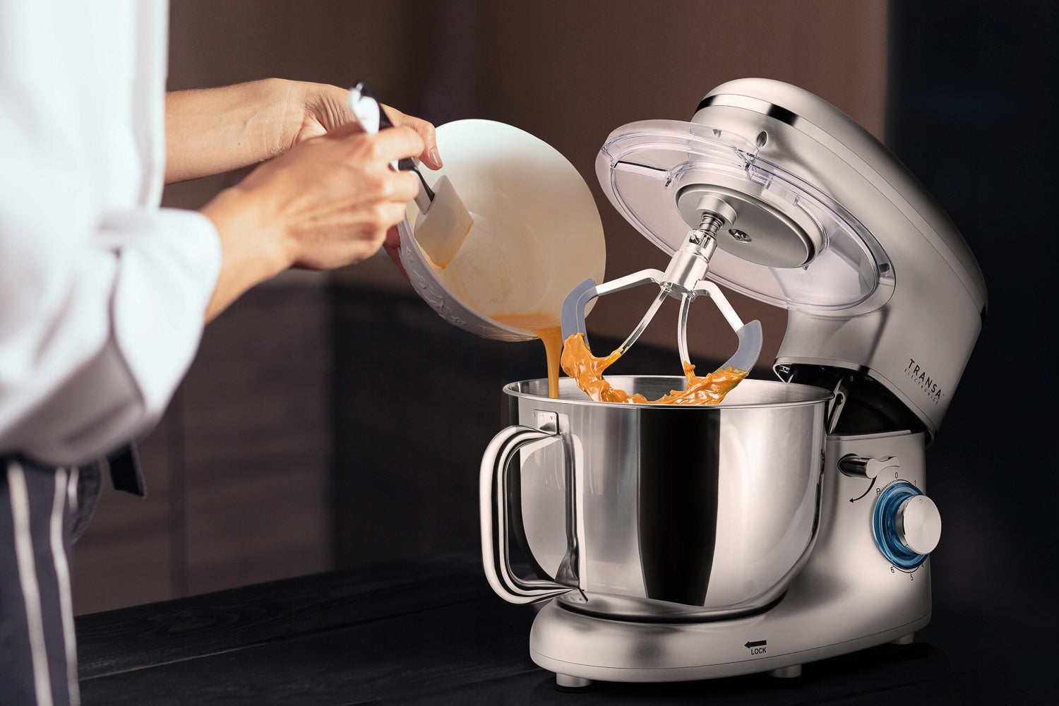 FOOD PROCESSOR PLANETARY MIXER SilverChef BOWL 6L HIGH POWER 3000W Brand Transa Electronics