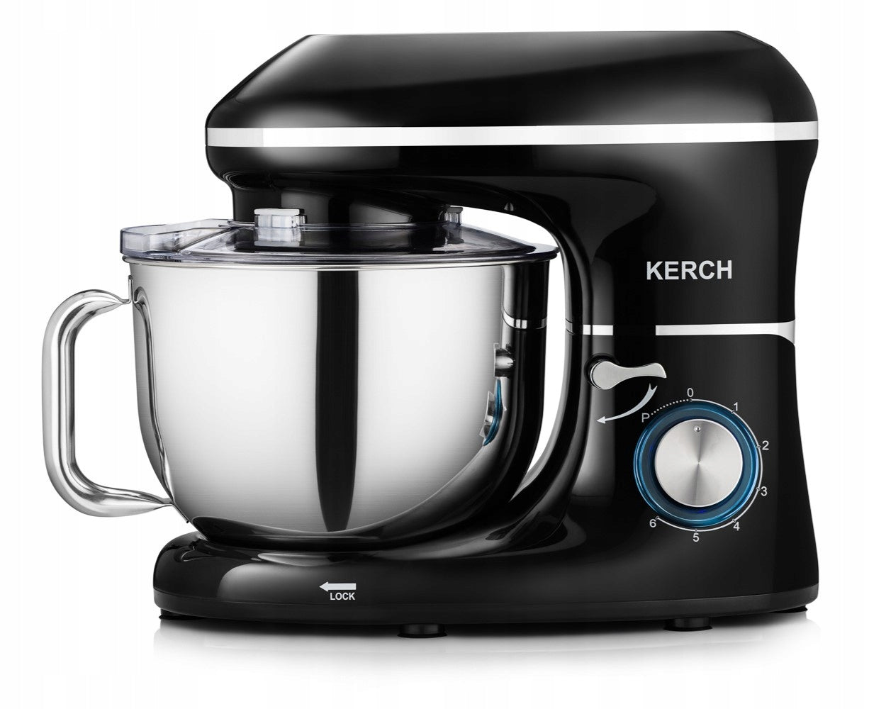 FOOD PROCESSOR PLANETARY MIXER WITH BOWL KERCH MYCHEF 4000W BLACK 6,2L Dominant color black
