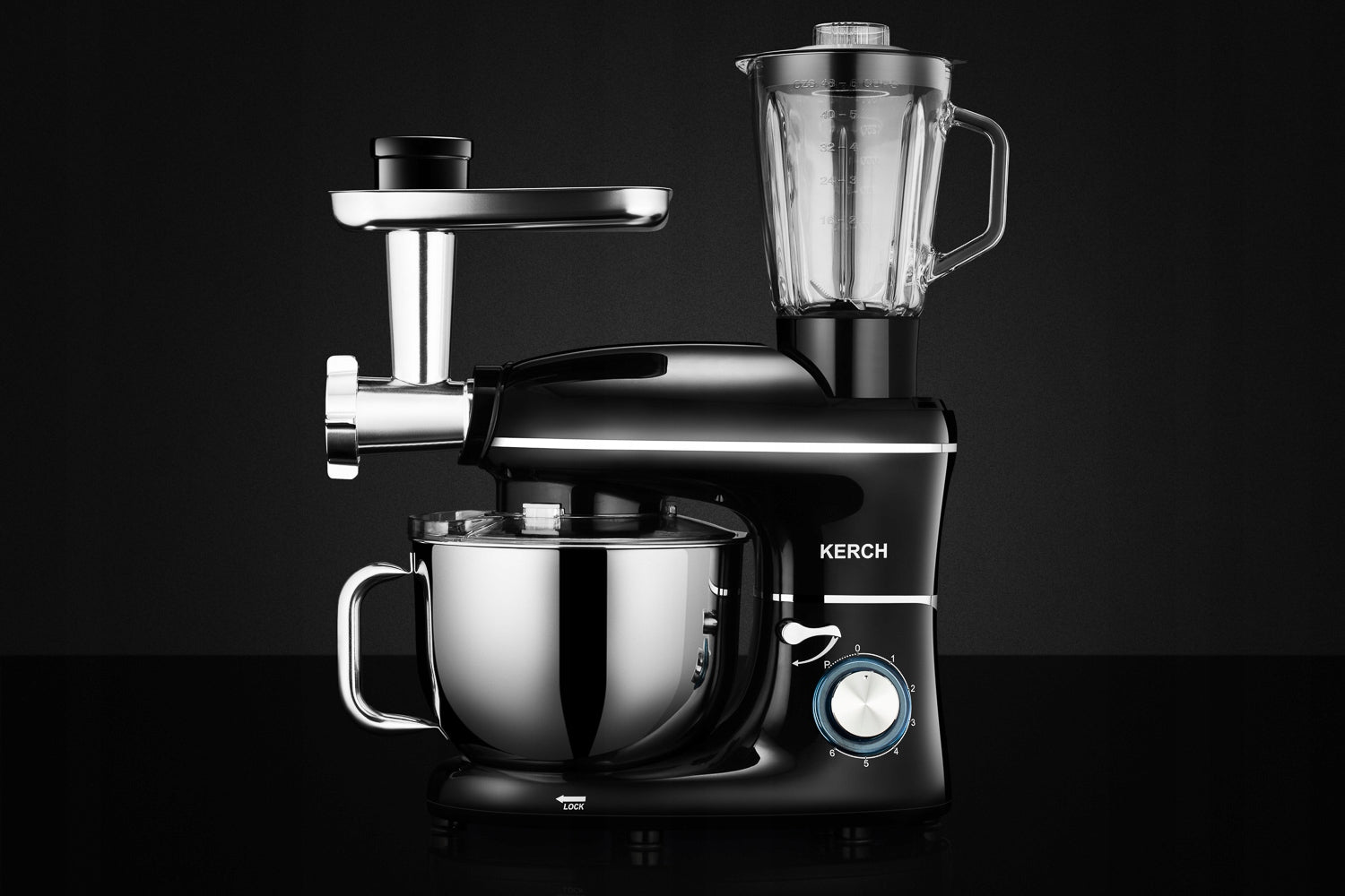 FOOD PROCESSOR PLANETARY MIXER WITH BOWL KERCH ROTARY 4000W BLACK 6,2L Manufacturer code K/ROB/ROTARY/01