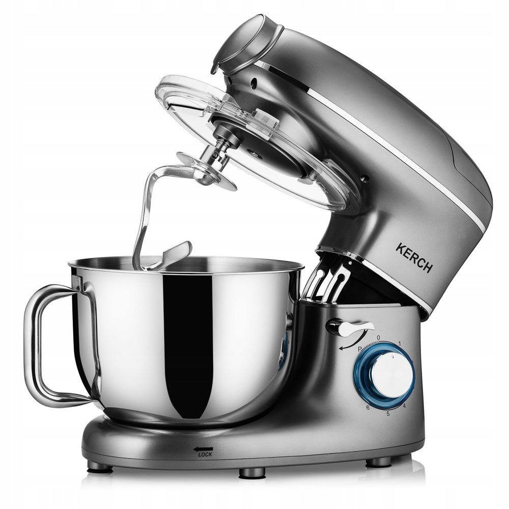 FOOD PROCESSOR PLANETARY MIXER WITH BOWL KERCH ROTARY 4000W GREY 6,2L Operating modes pulsating