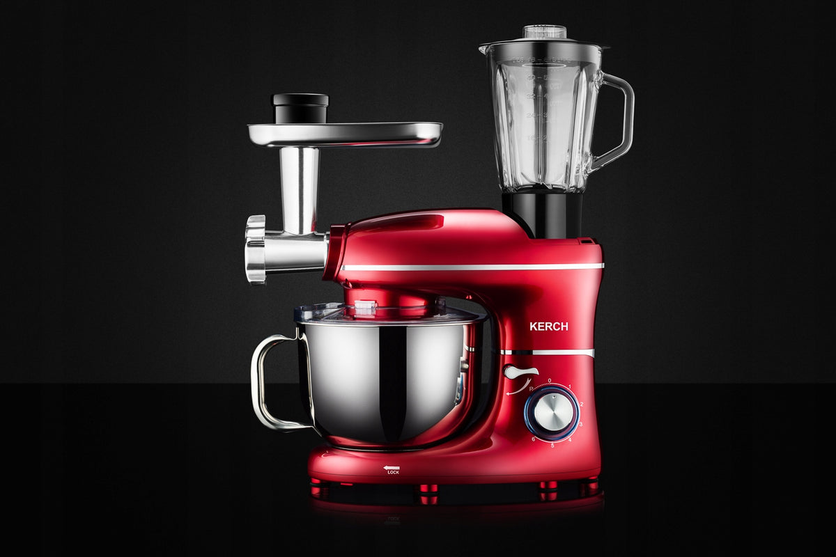 FOOD PROCESSOR PLANETARY MIXER WITH BOWL KERCH ROTARY RED BLENDER MACHINE Packaging status original