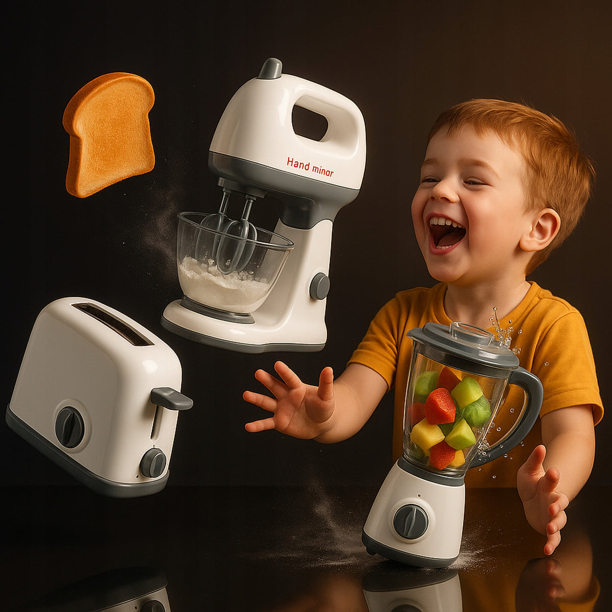 FOOD PROCESSOR TOASTER BLENDER MIXER TOY KITCHEN SET APPLIANCES AGD Manufacturer code MA0247