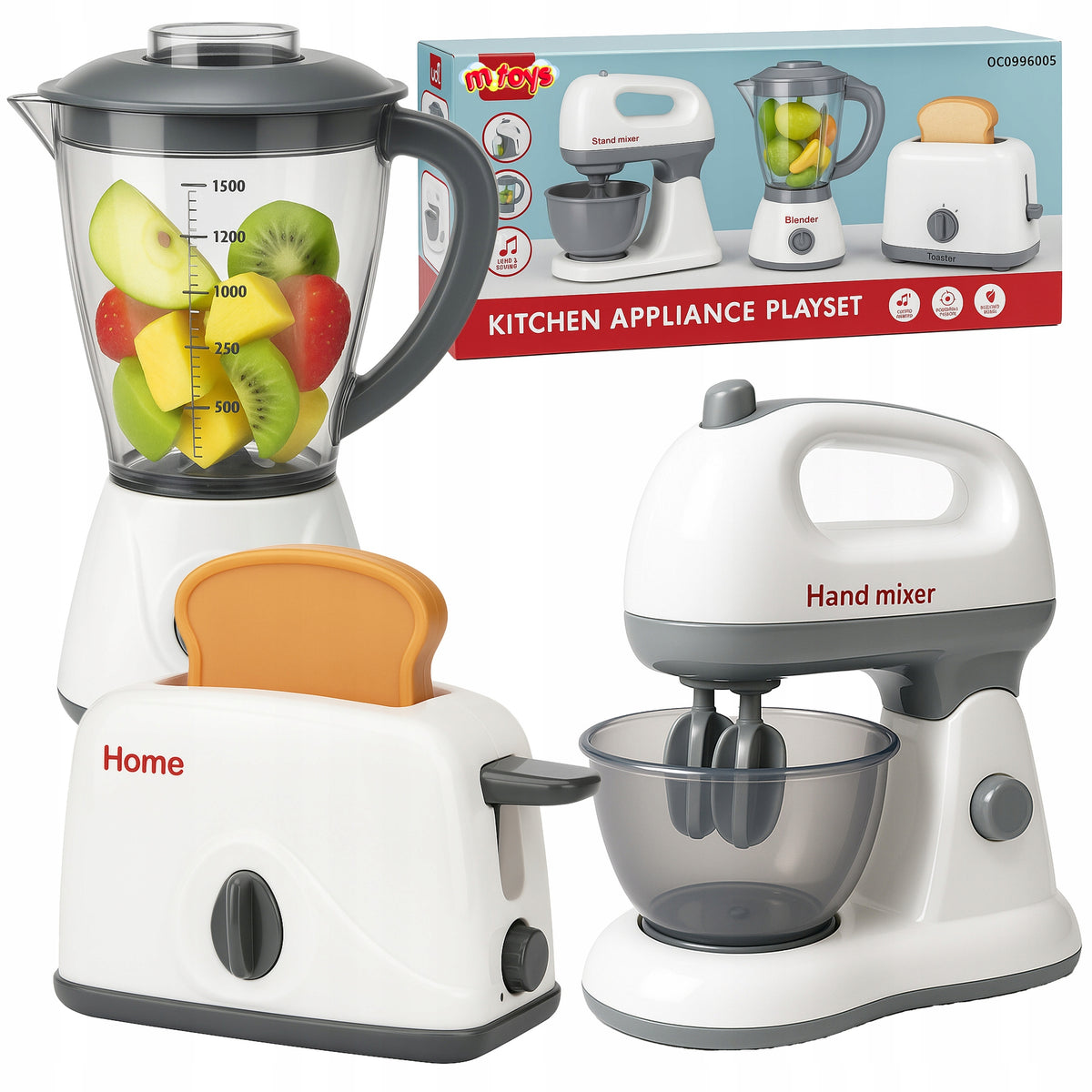FOOD PROCESSOR TOASTER BLENDER MIXER TOY KITCHEN SET APPLIANCES AGD