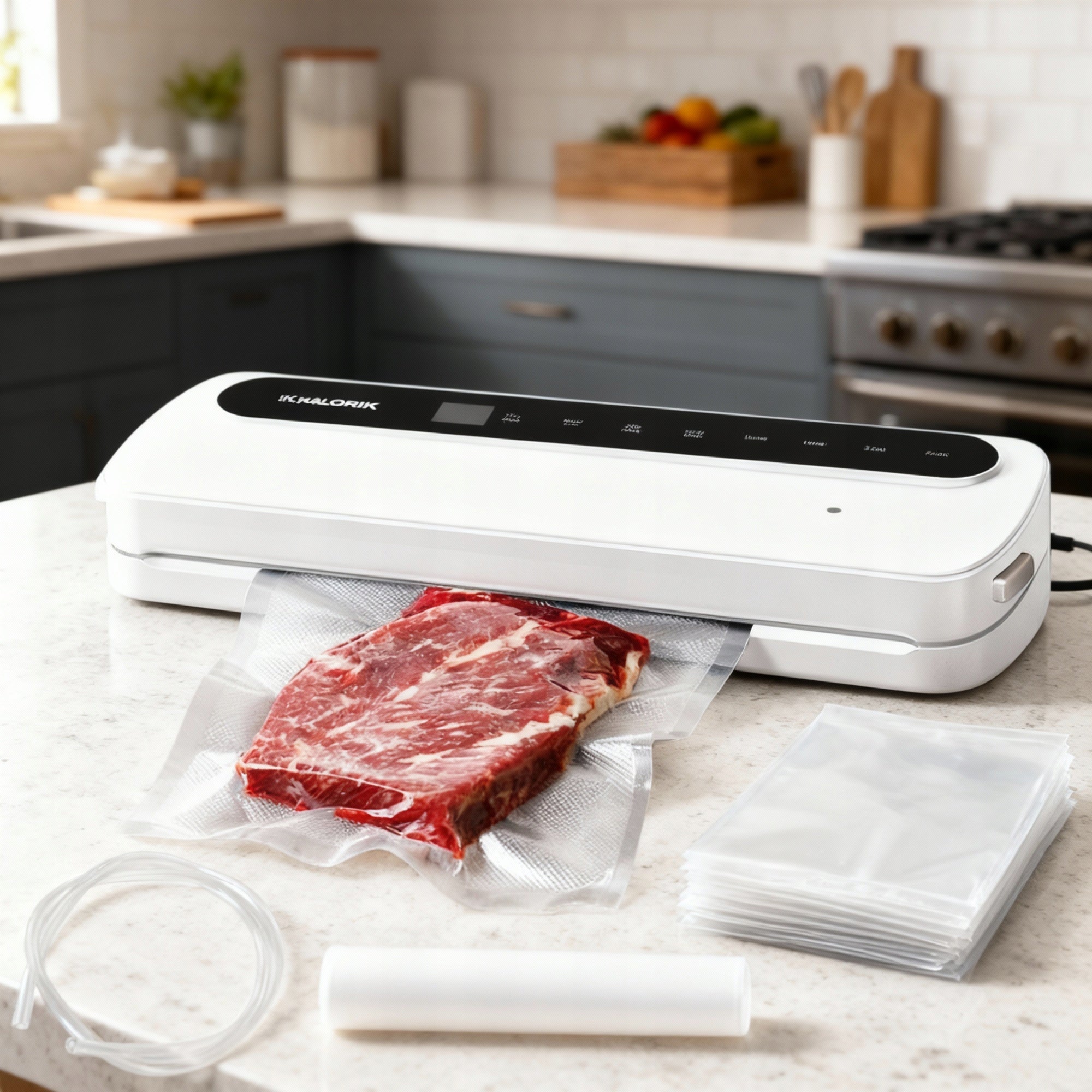 FOOD VACUUM WELDING MACHINE 110W PACKING MACHINE XXL BAG SET + GLOVES Power 110 W