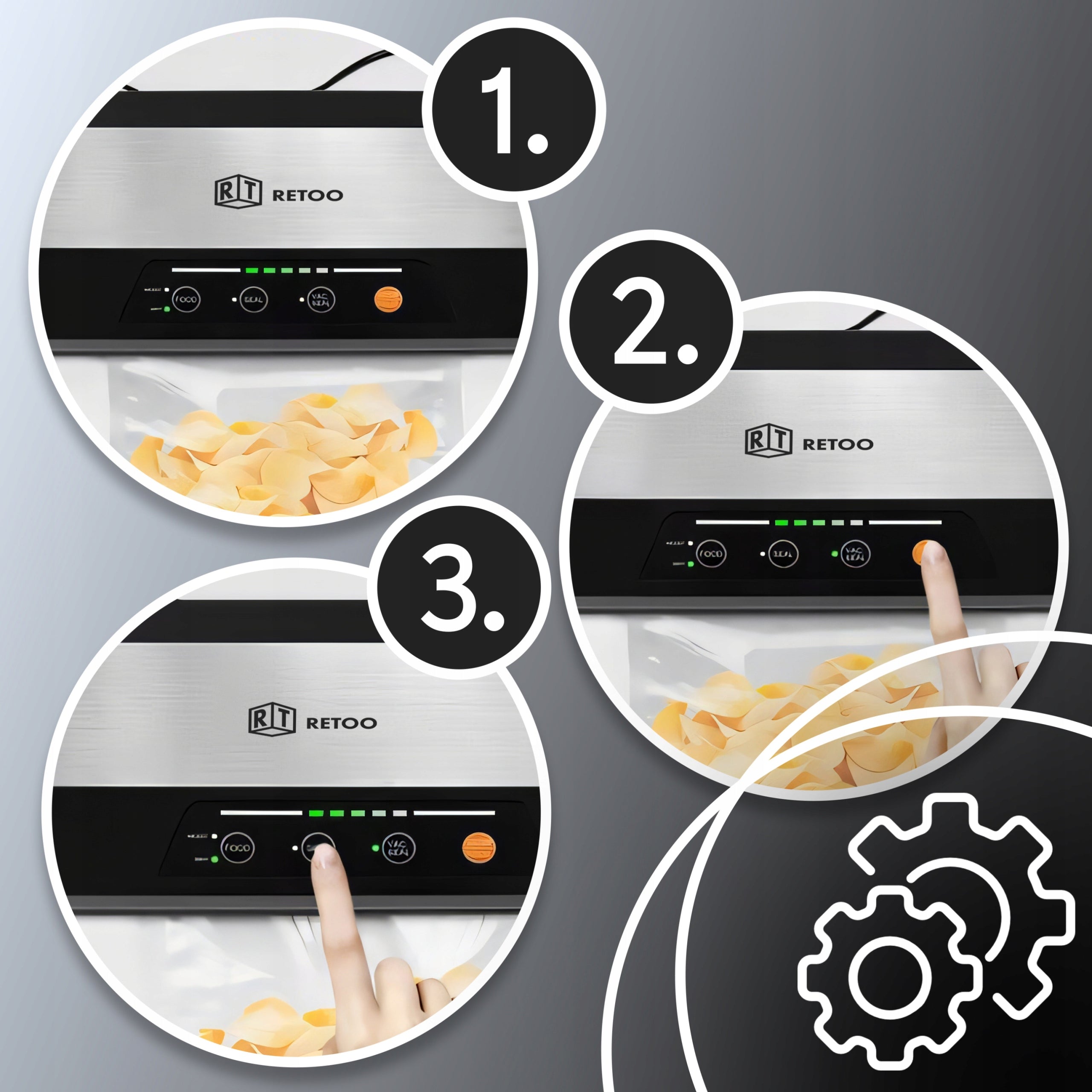 FOOD VACUUM WELDING MACHINE AUTOMATIC PACKING MACHINE 110W + FOIL ADAPTERS Power 110 W
