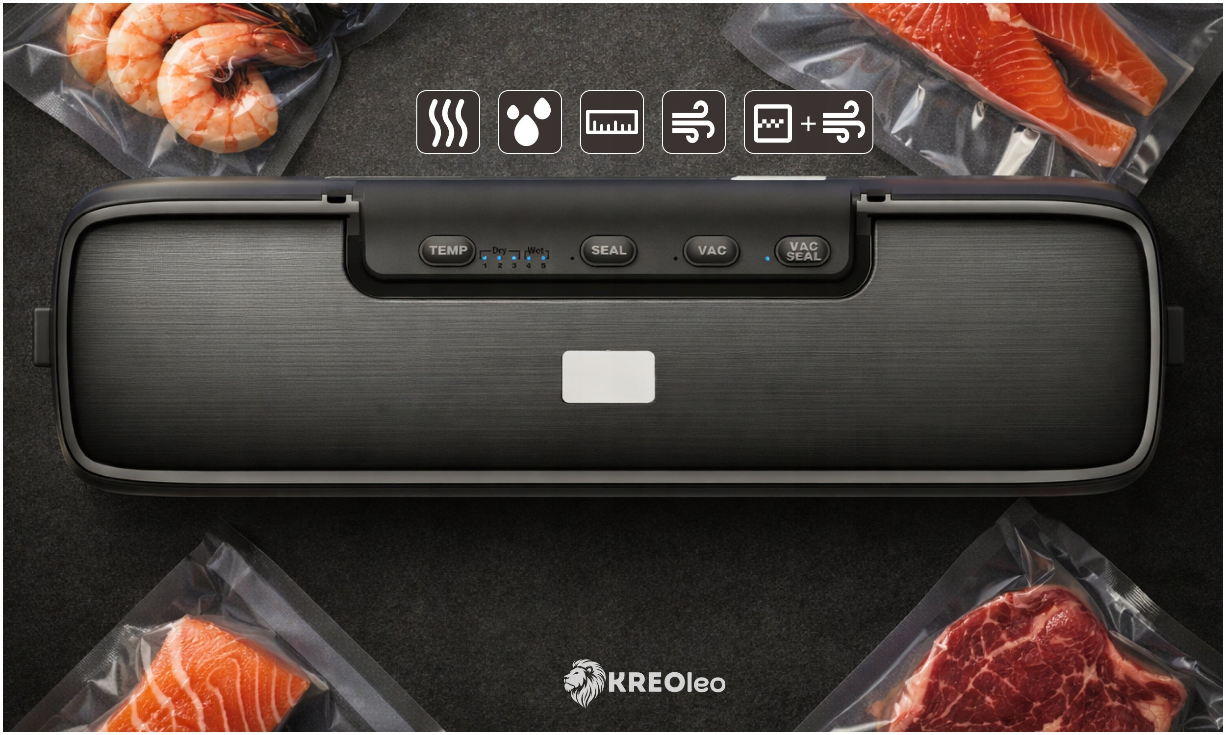 FOOD VACUUM WELDING MACHINE PACKING MACHINE 135W + XXL BAG SET Brand KREOleo