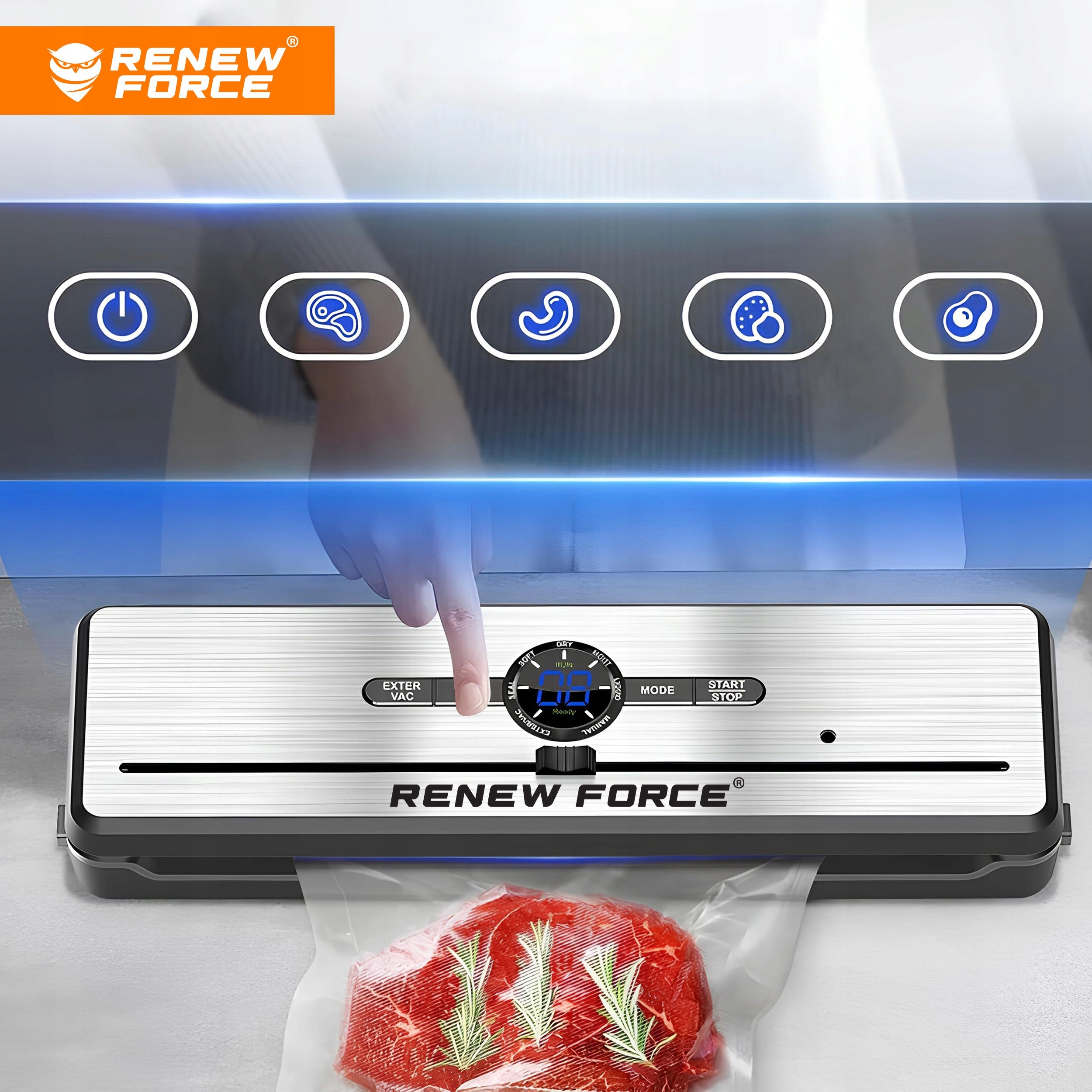 FOOD VACUUM WELDING MACHINE STRONG AUTOMATIC PACKAGING MACHINE +FOIL SET Power 120 W