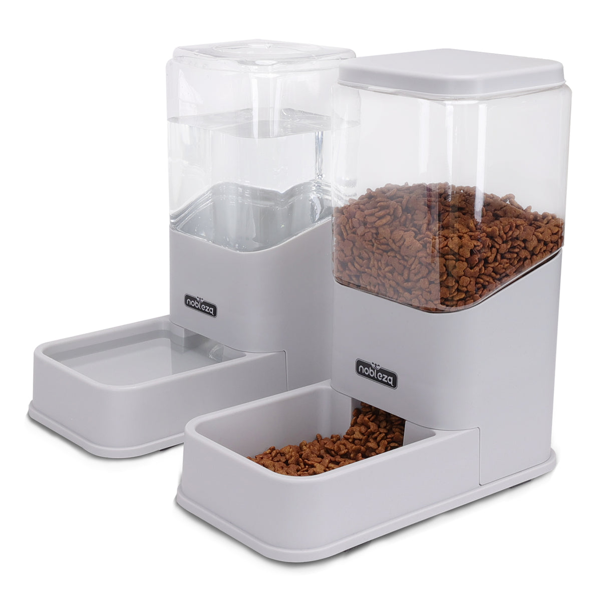 FOOD & WATER DISPENSER AUTOMATIC FEEDER DOG BOWL 2 x 3,8L grey EAN (GTIN) 8719138217465