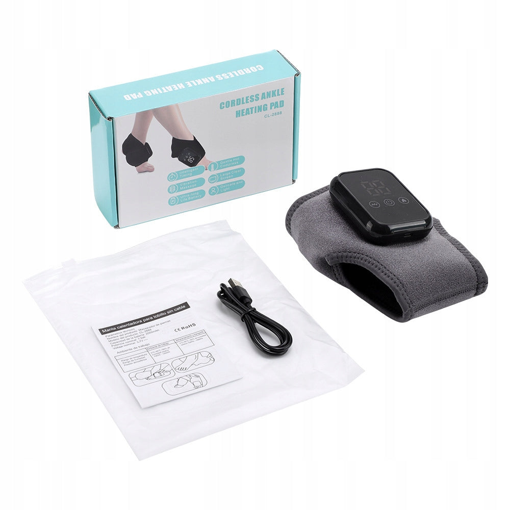 FOOT AND ANKLE MASSAGER GREY 1 PC WITH HEATING FUNCTION PAIN REHABILITATION Packaging status original