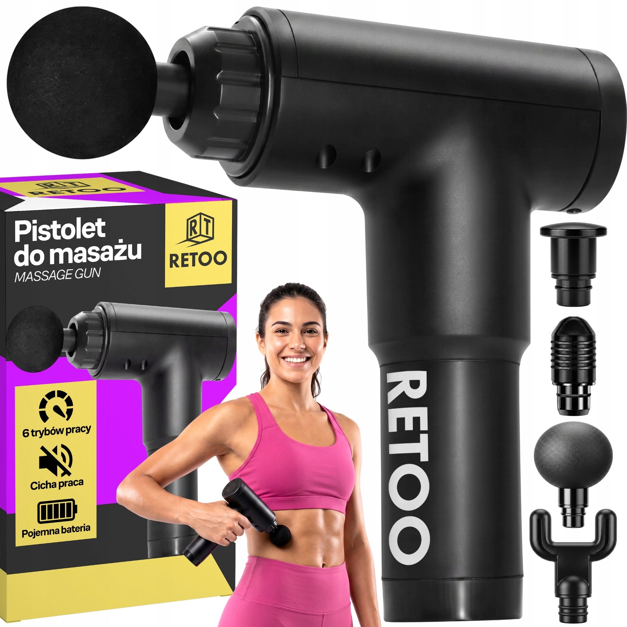 FOOT BODY BACK MASSAGE GUN POWERFUL VIBRATING MASSAGER PRO SET