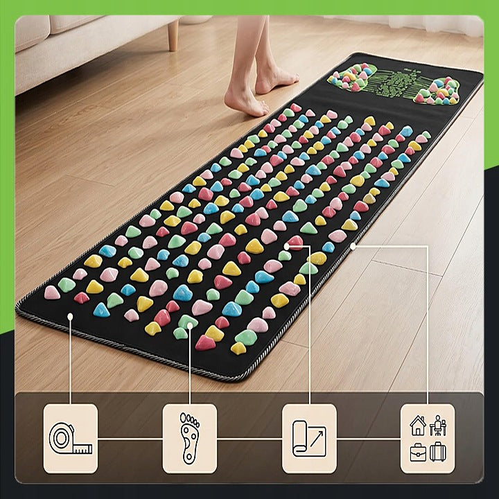 FOOT MASSAGE REFLEXOLOGY MAT SENSORY PATH WITH PROJECTIONS 138x34cm Brand no brand