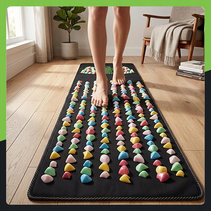 FOOT MASSAGE REFLEXOLOGY MAT SENSORY PATH WITH PROJECTIONS 138x34cm Packaging status original