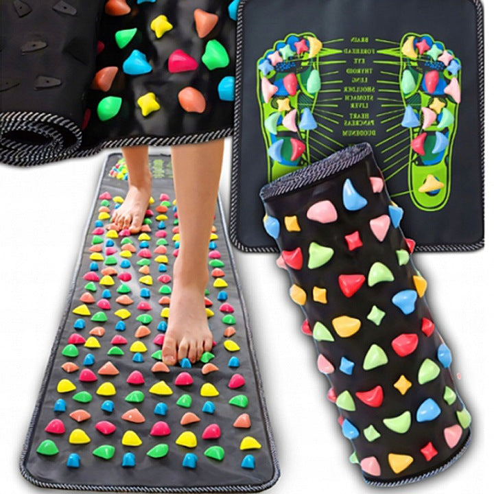 FOOT MASSAGE REFLEXOLOGY MAT SENSORY PATH WITH PROJECTIONS 138x34cm