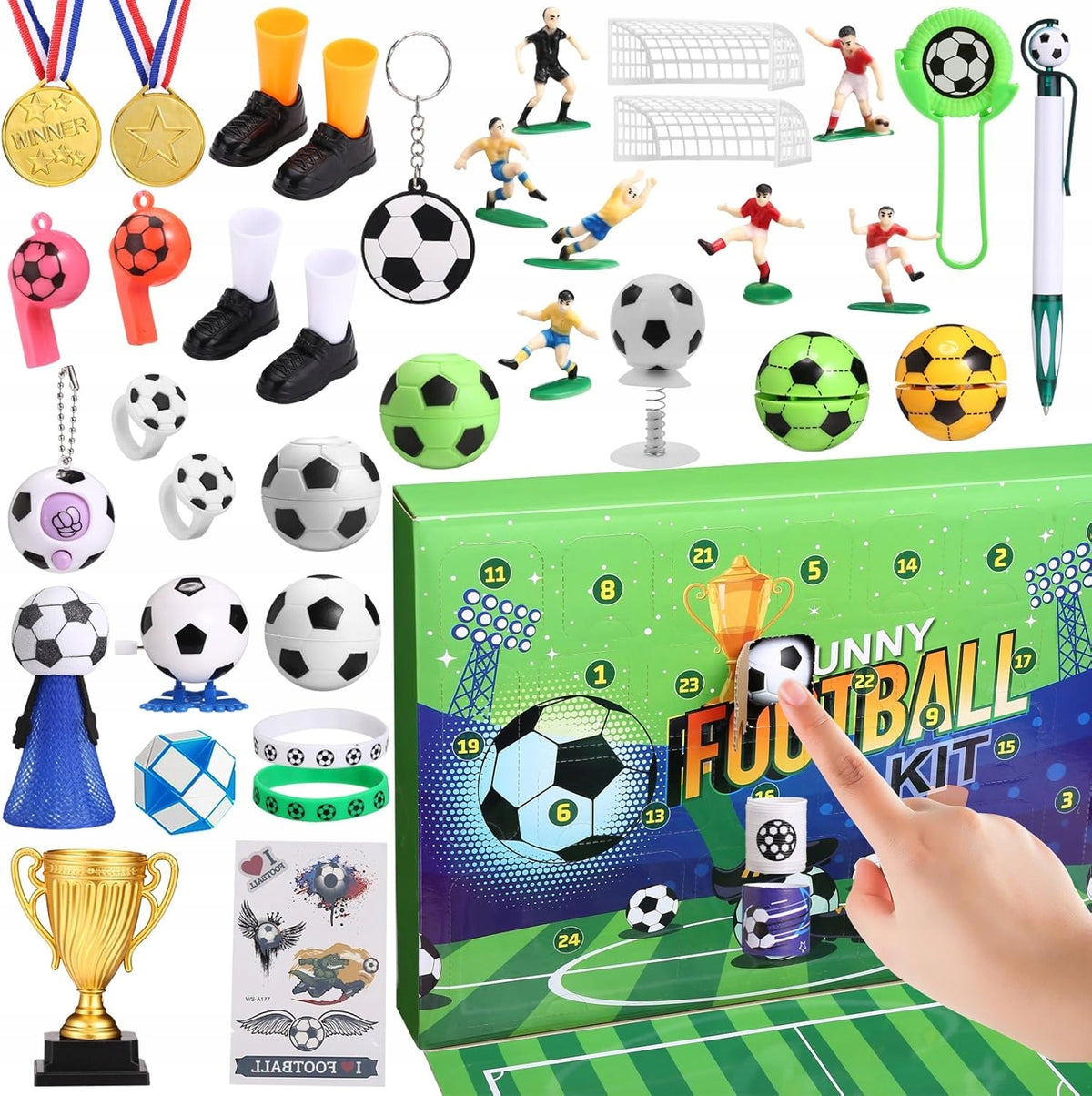 FOOTBALL ADVENT CALENDAR FOR BOYS FOOTBALL CHRISTMAS GIFT Manufacturer code PIŁKARSKI KALENDARZ ADWENTOWY zestaw