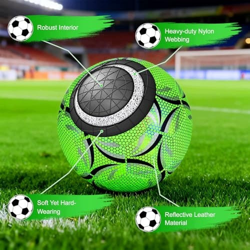 FOOTBALL GLOWING FLUORESCENT SIZE 5 WITH PUMP GIFT FOR KIDS Manufacturer code Nieoznaczona