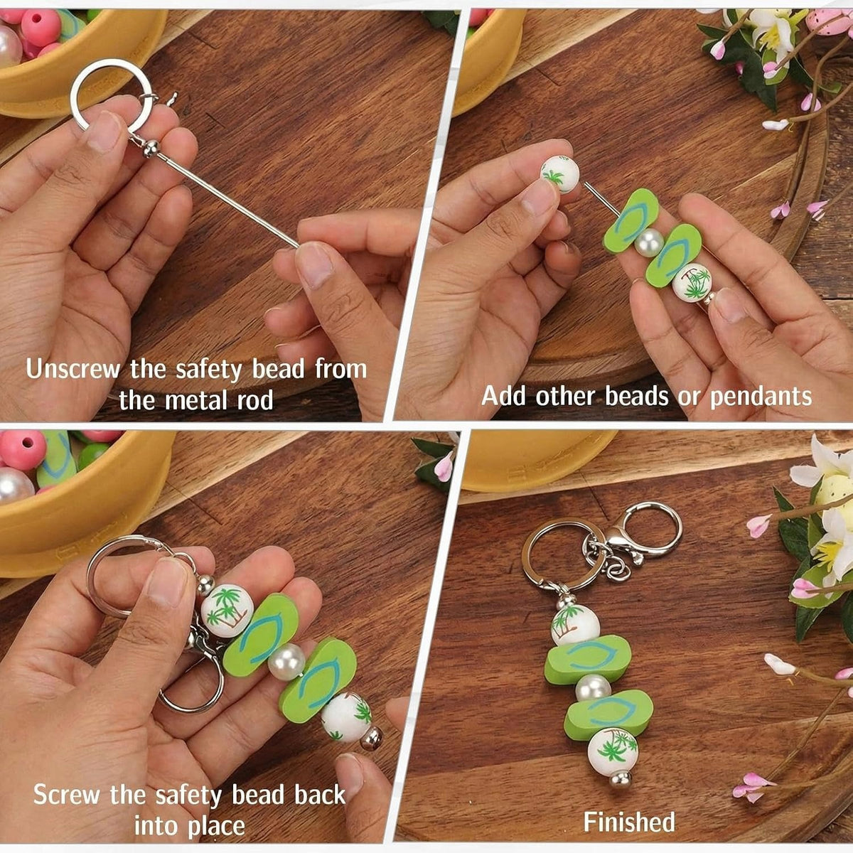 FOR KEYCHAIN MAKING KIT 16 PIECES METAL SILVER HOLLOW BALLS Manufacturer code 5908182518564