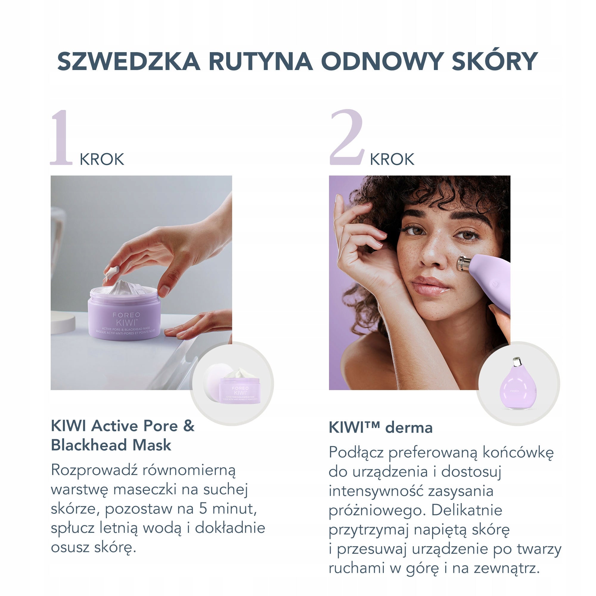 FOREO KIWI derma + KIWI Active Pore & Blackhead Mask Bundle Brand FOREO