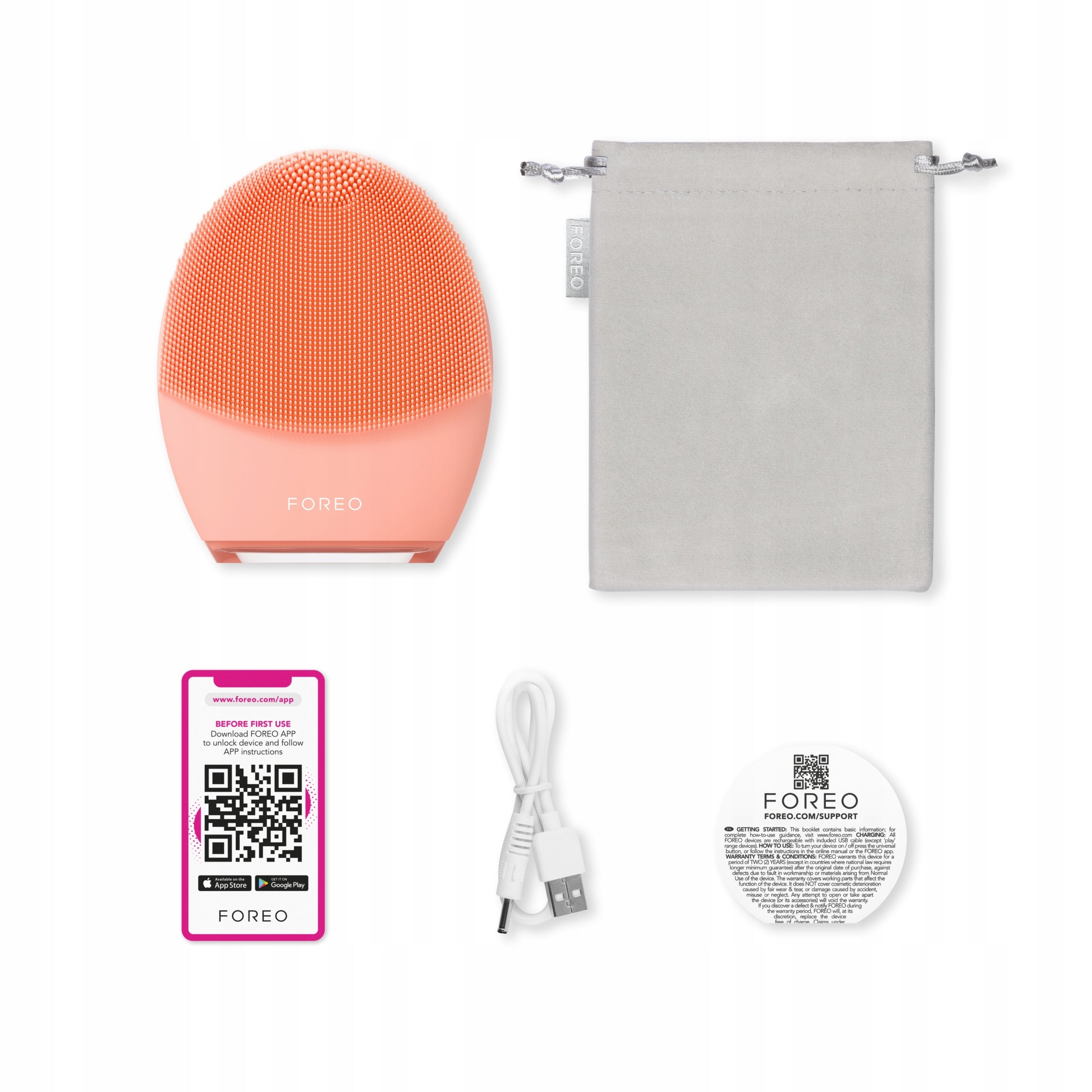 FOREO LUNA 4 facial cleansing brush firming massage silicone Brand FOREO