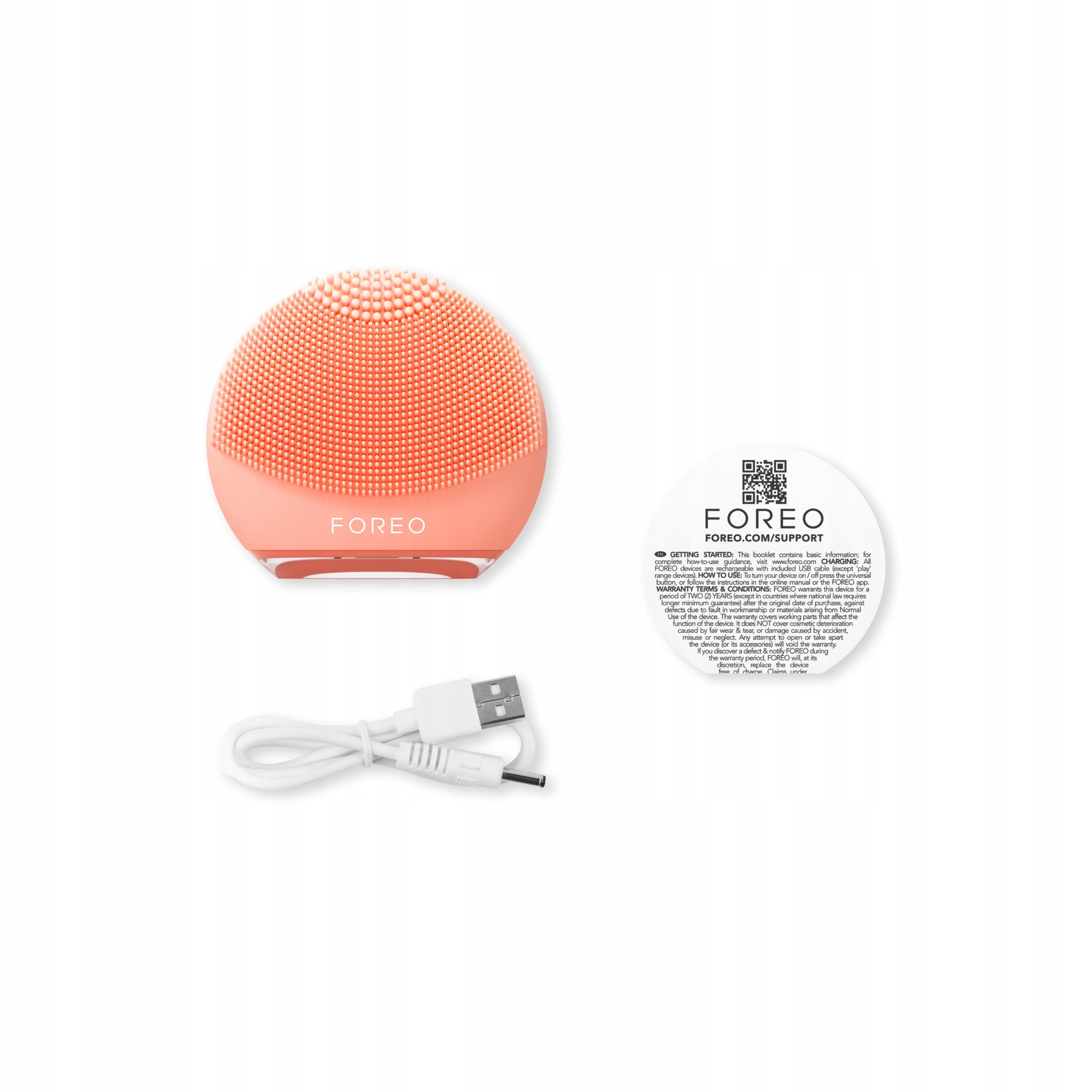 FOREO LUNA 4 go Peach Perfect Batteries included yes